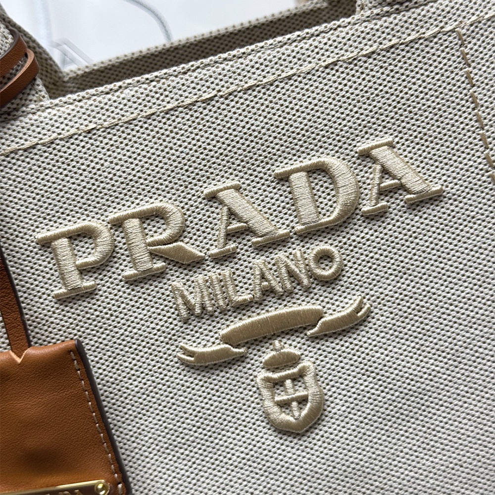 Pra*a Jardiniere small cotton canvas bag(HIGH-END GRADE)