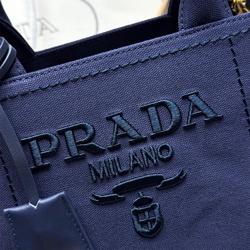 Pra*a Jardiniere small cotton canvas bag(HIGH-END GRADE)