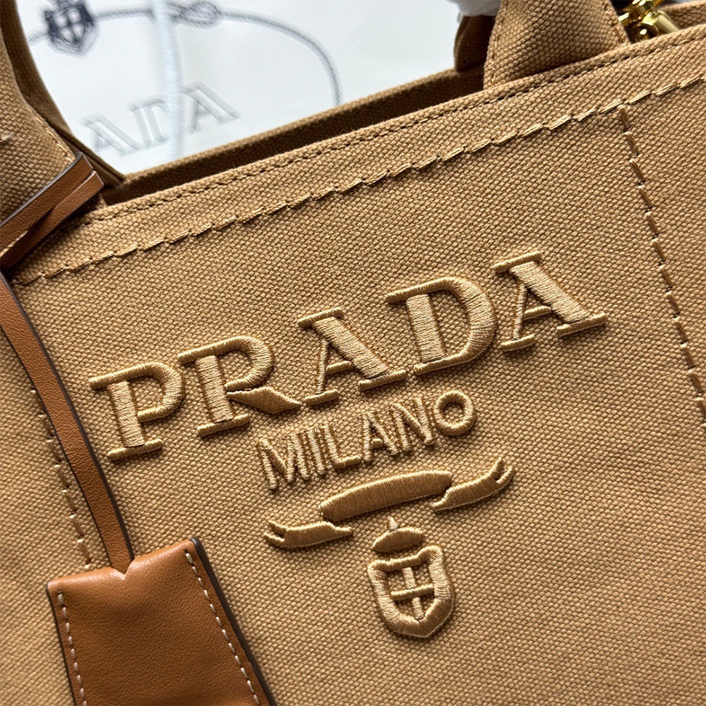Pra*a Jardiniere small cotton canvas bag(HIGH-END GRADE)