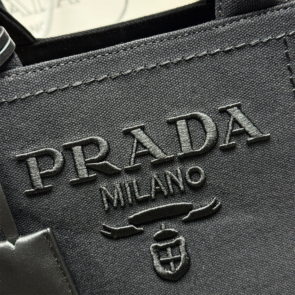 Pra*a Jardiniere small cotton canvas bag(HIGH-END GRADE)