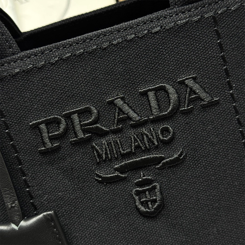 Pra*a Jardiniere mini cotton canvas handbag(HIGH-END GRADE)