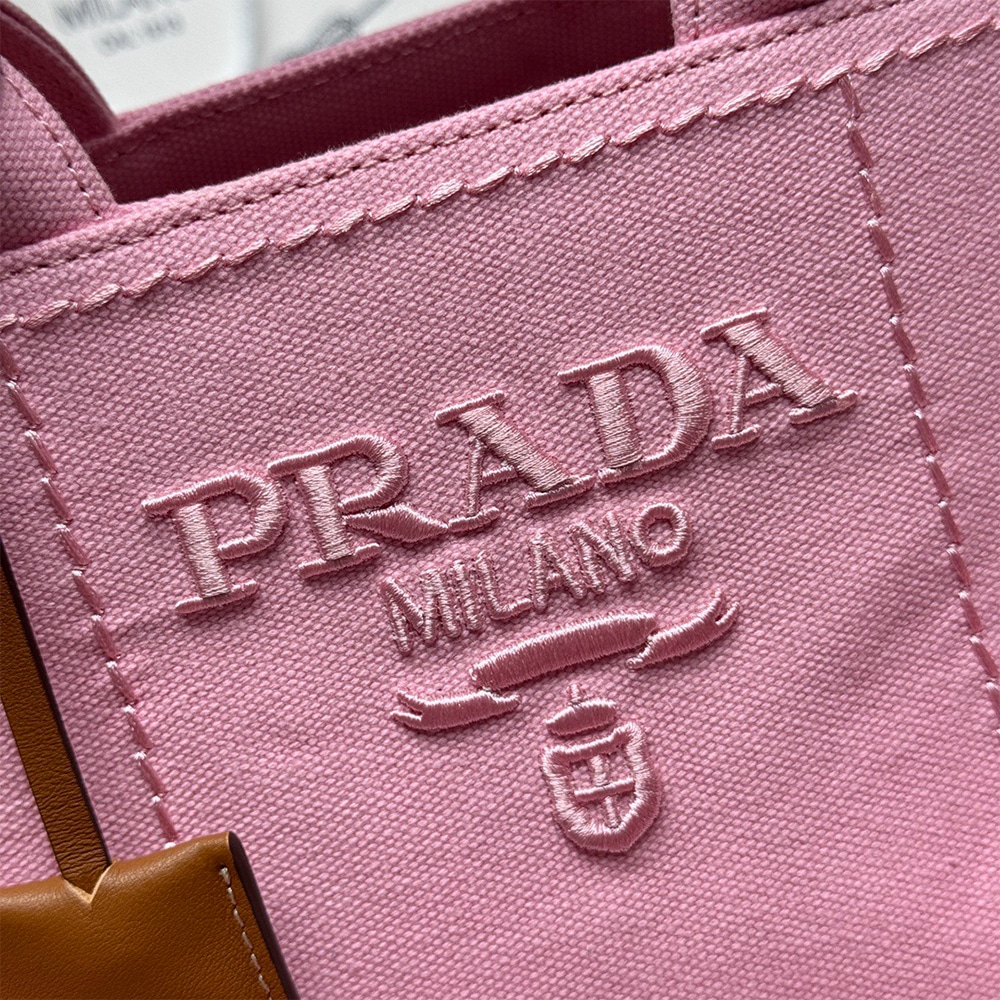 Pra*a Jardiniere mini cotton canvas handbag(HIGH-END GRADE)