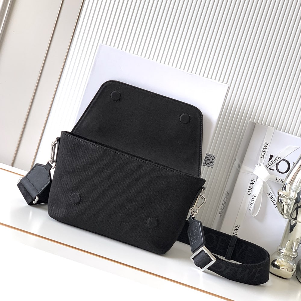 L0ew* Mini Flex messenger in canvas and suede (HIGH-END GRADE)