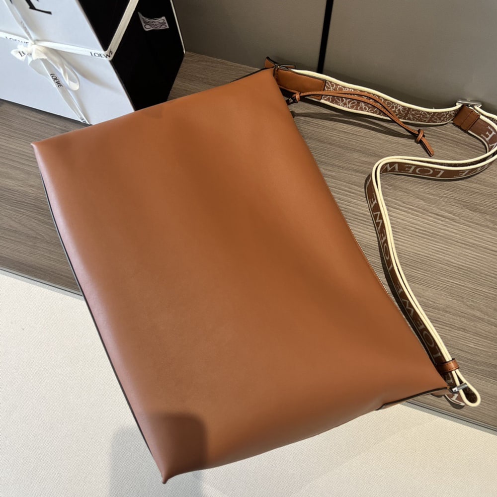 L0ew* Cubi Crossbody bag in S*pple smooth calfskin and jacquard (HIGH-END GRADE)