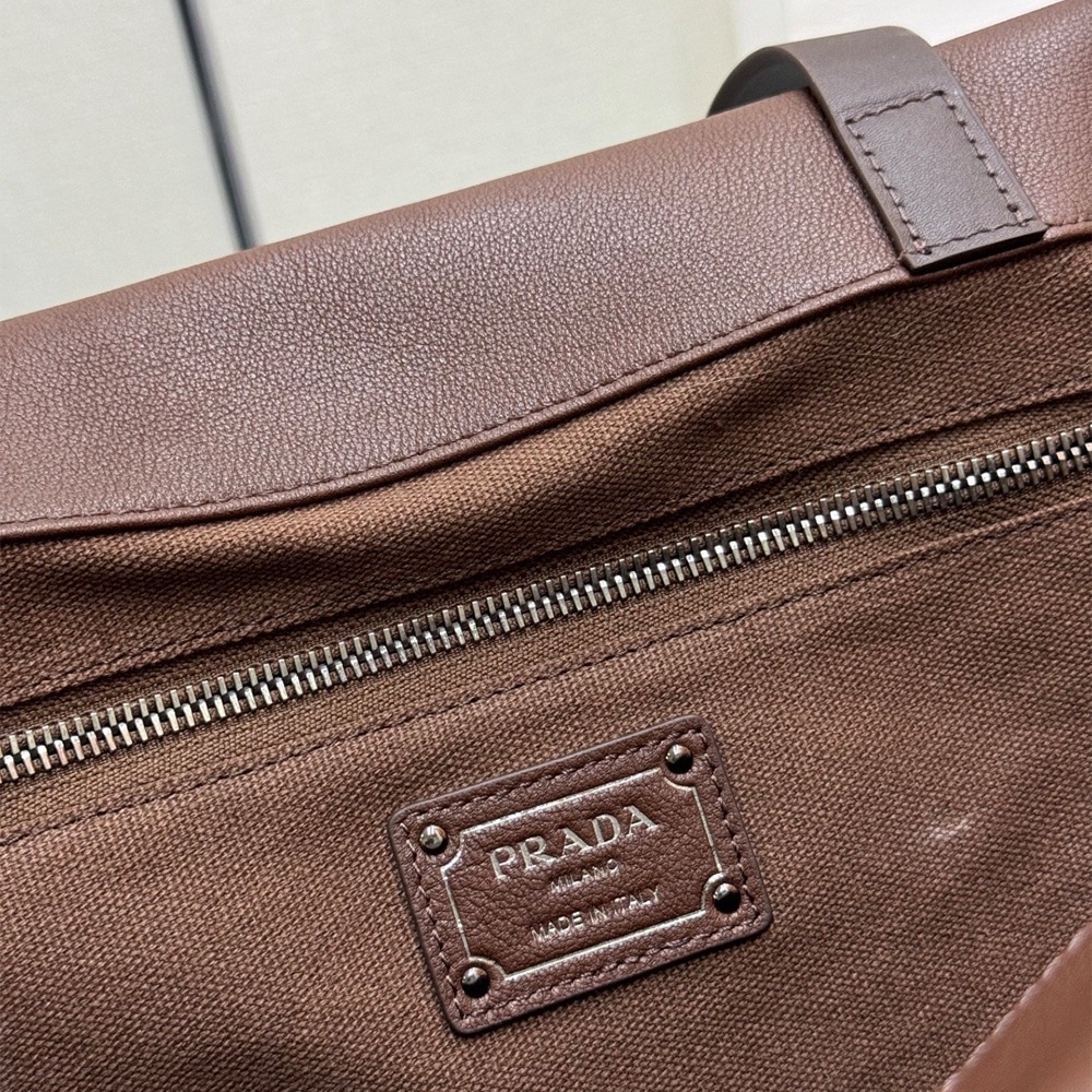 Pra*a Route large leather tote bag(HIGH-END GRADE)