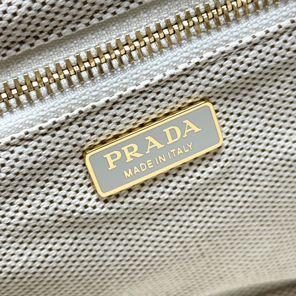 Pra*a Jardiniere mini cotton canvas handbag(HIGH-END GRADE)