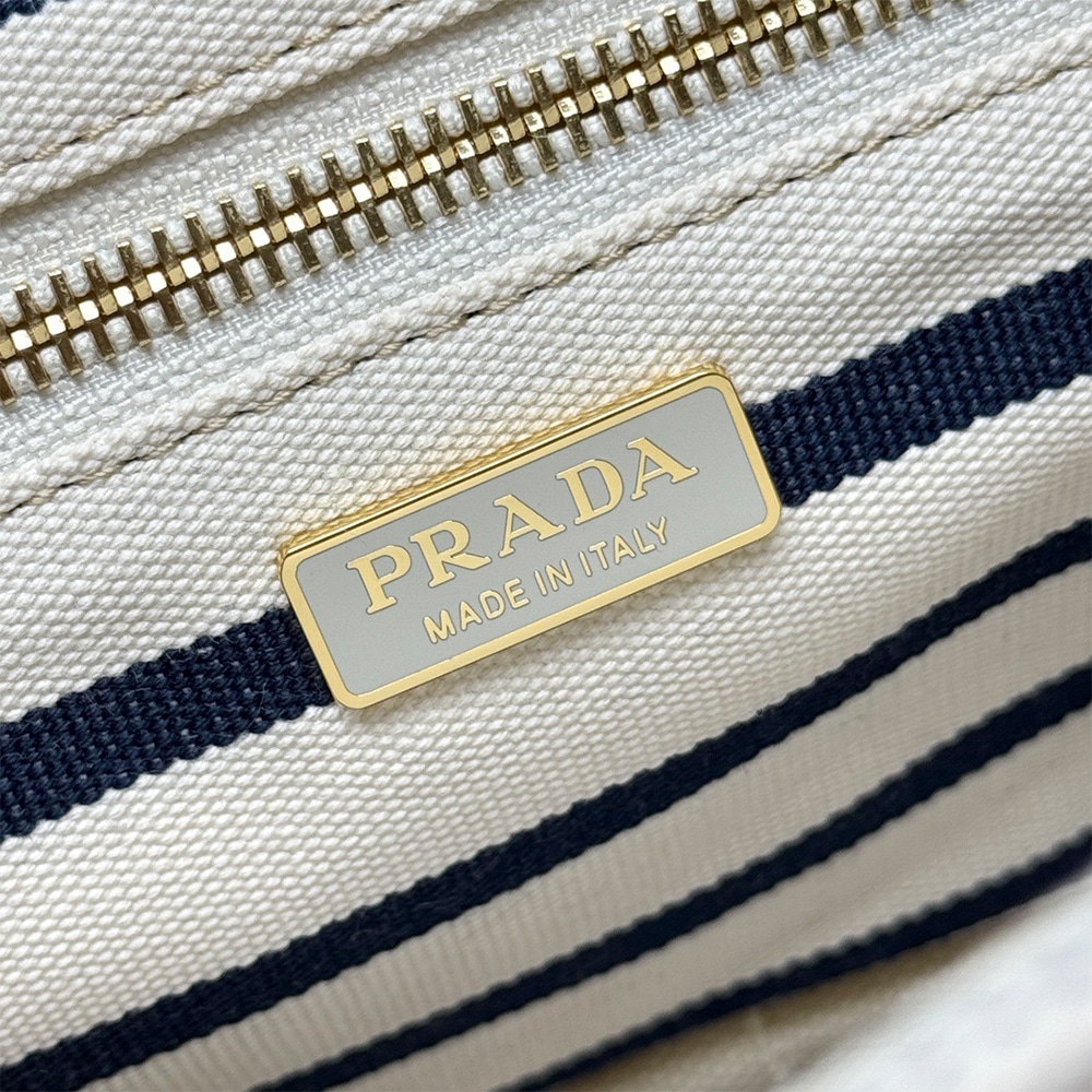 Pra*a Jardiniere mini cotton canvas handbag(HIGH-END GRADE)