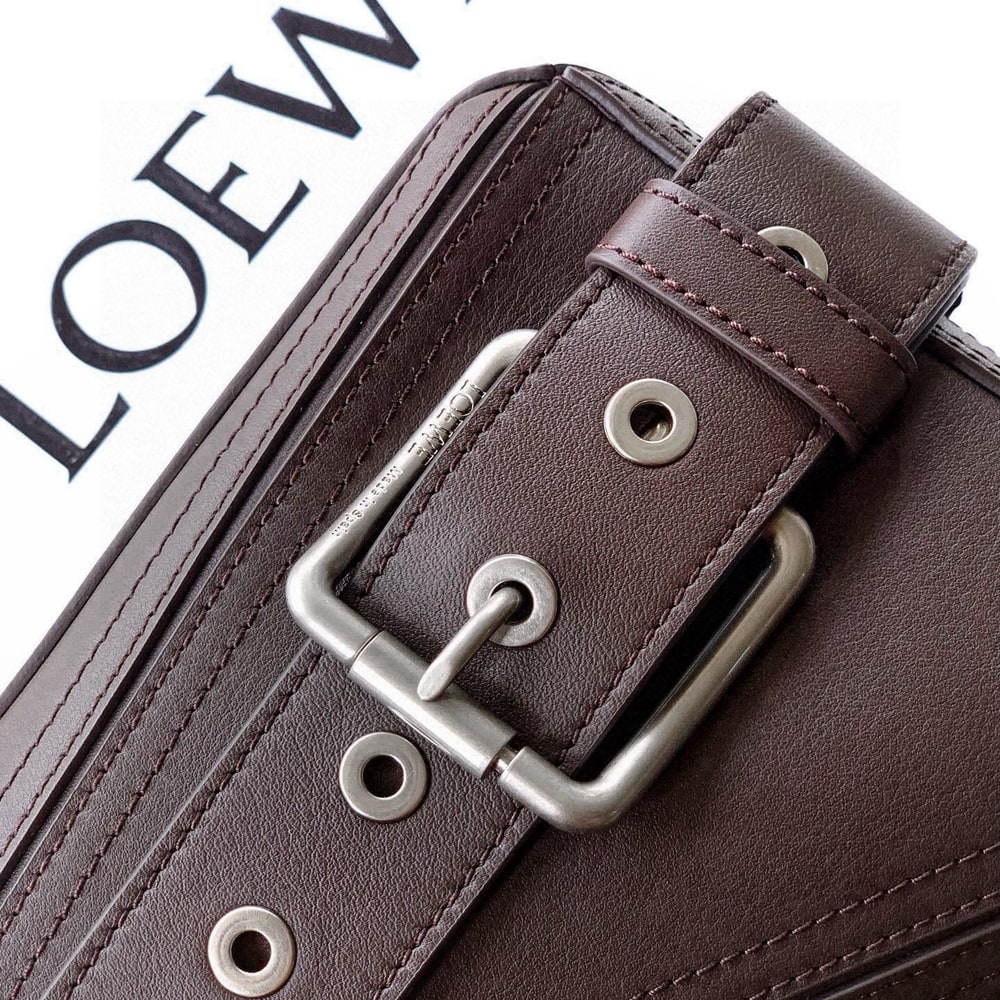 L0ew* Small Puzzle Biker bag in shiny calfskin (HIGH-END GRADE)