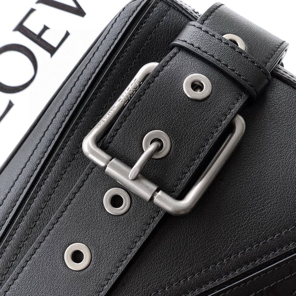 L0ew* Small Puzzle Biker bag in shiny calfskin (HIGH-END GRADE)