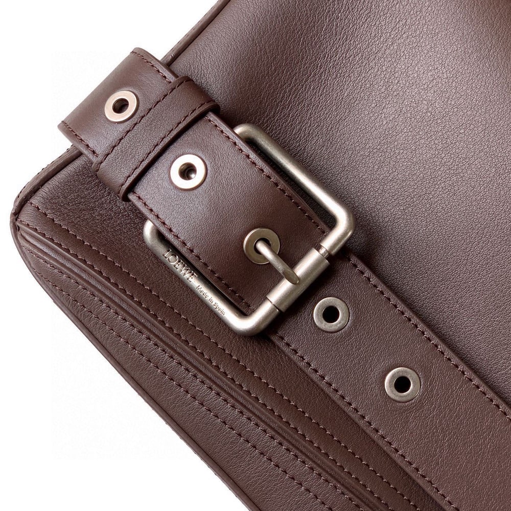 L0ew* Large Puzzle Biker bag in shiny calfskin (HIGH-END GRADE)