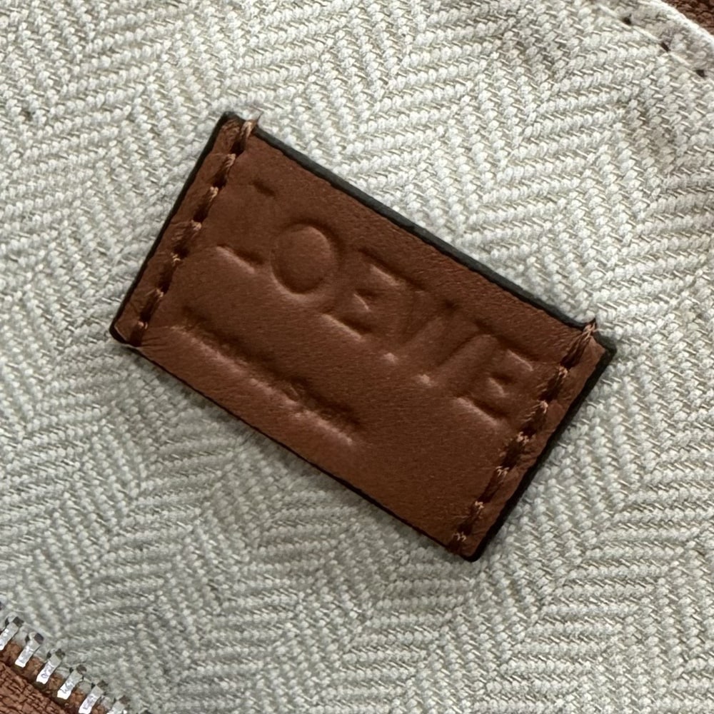 L0ew* Small Cubi crossbody bag in S*pple smooth calfskin and jacquard (HIGH-END GRADE)