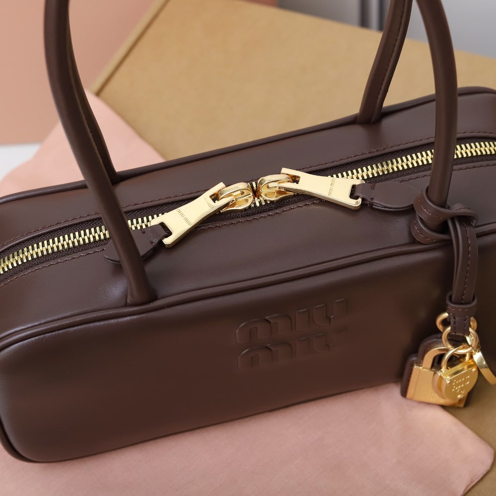 M1um1u Small Beau leather top-handle bag(HIGH-END GRADE)