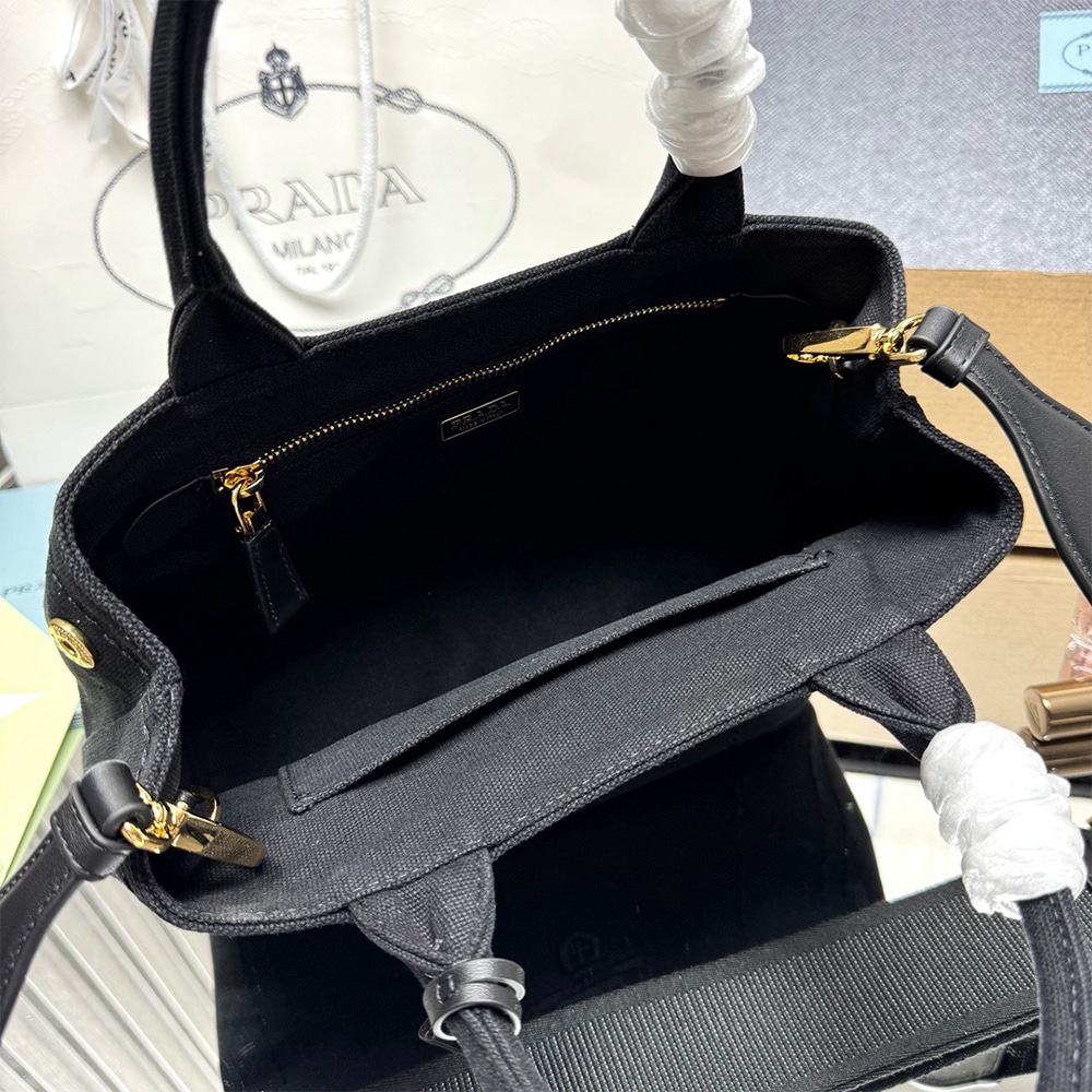 Pra*a Jardiniere small cotton canvas bag(HIGH-END GRADE)