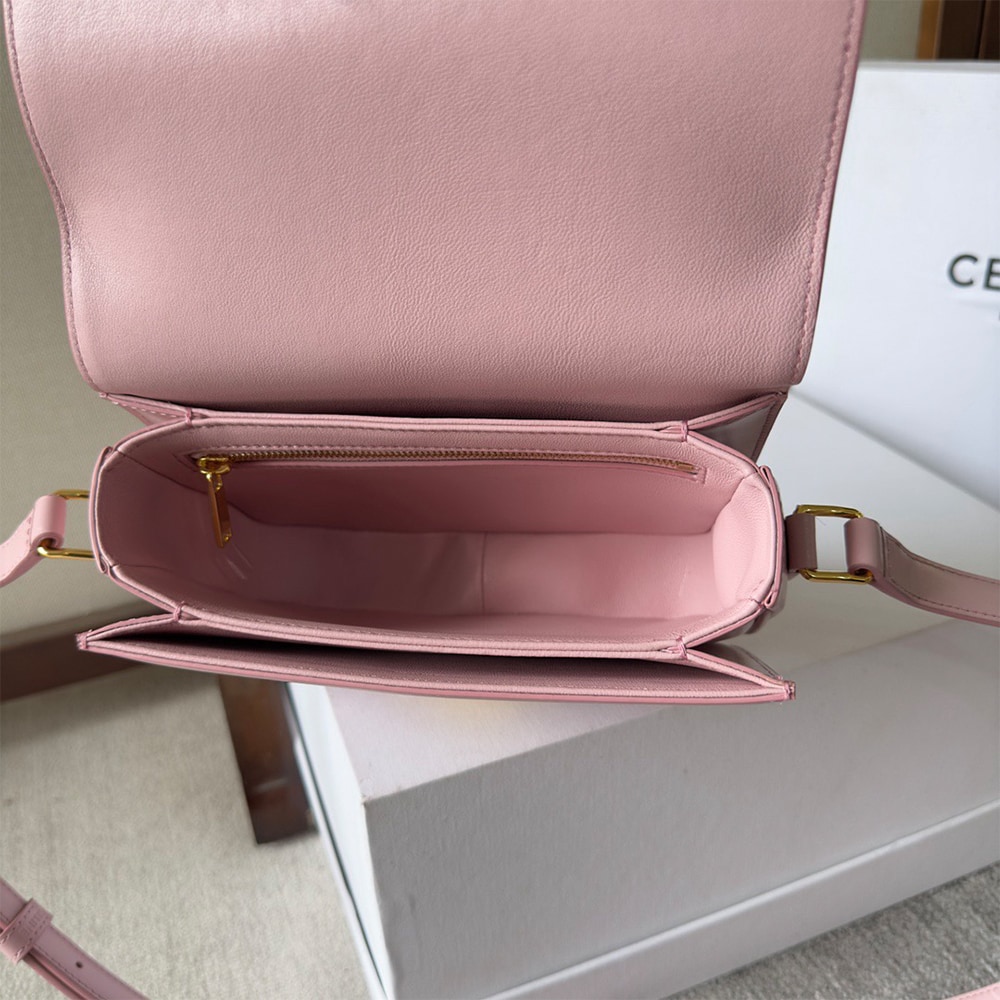 Ce1i*e TEEN TRIOMPHE BAG IN shiny calfskin(HIGH-END GRADE)