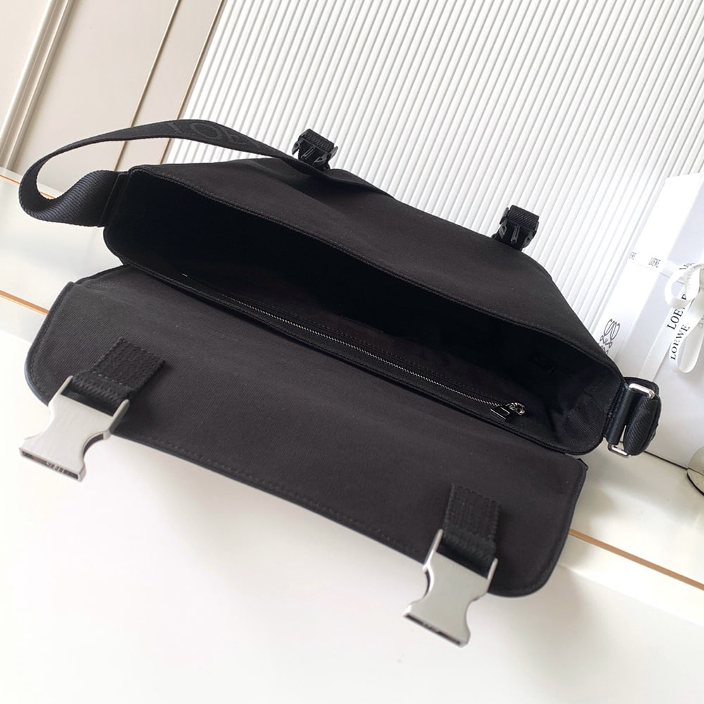 L0ew* Medium Flex messenger in canvas and brushed (HIGH-END GRADE)