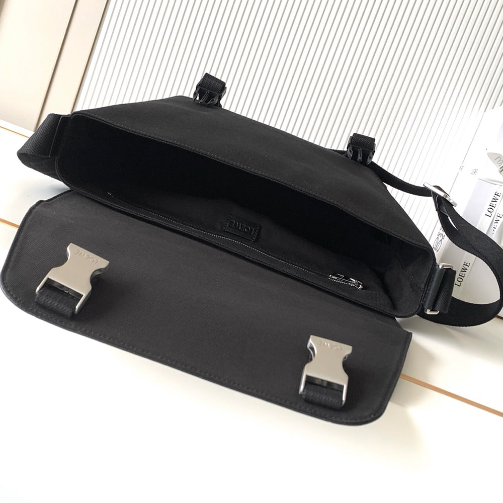 L0ew* Medium Flex messenger in canvas and brushed (HIGH-END GRADE)