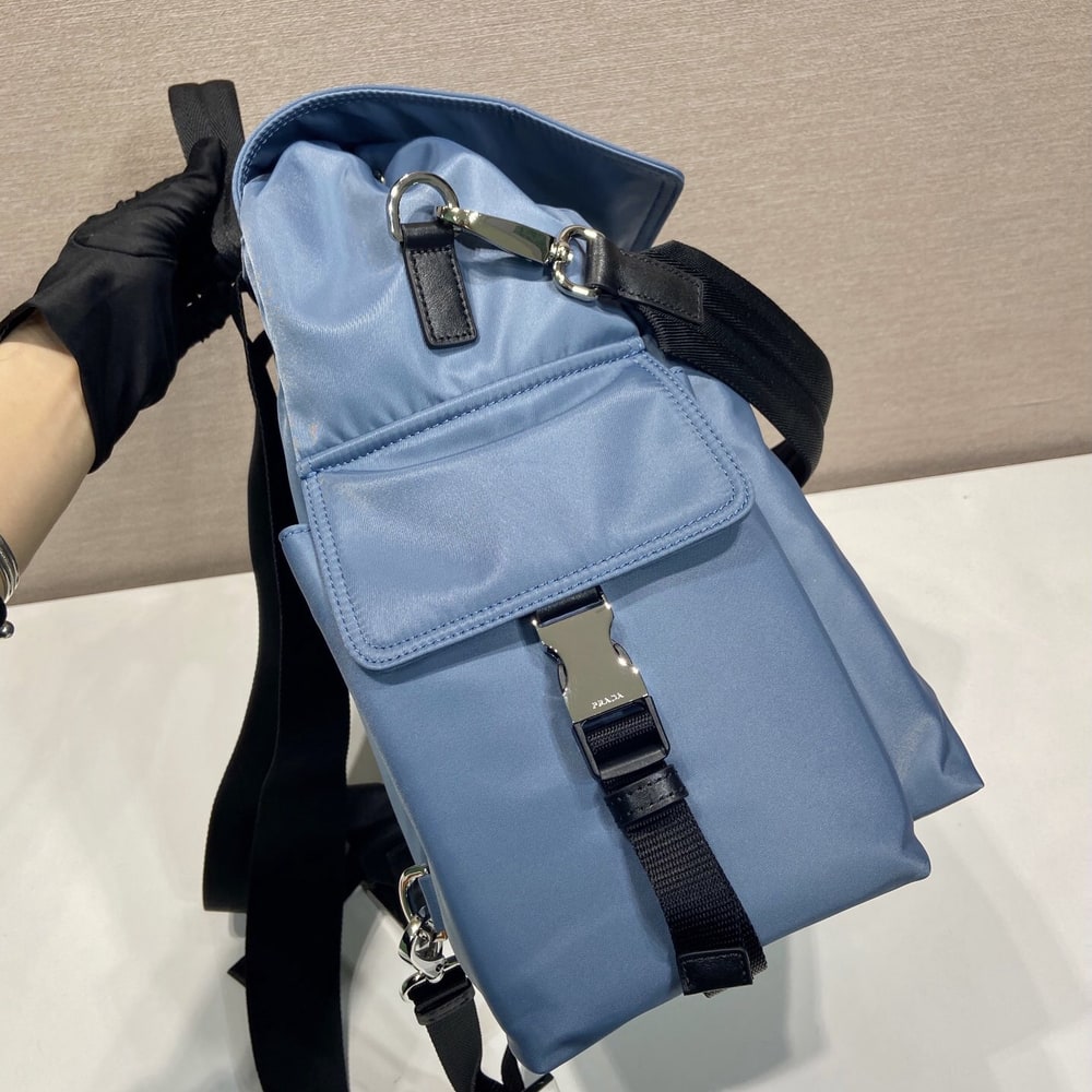 Pra*a Explore Re-Nylon and leather backpack(HIGH-END GRADE)