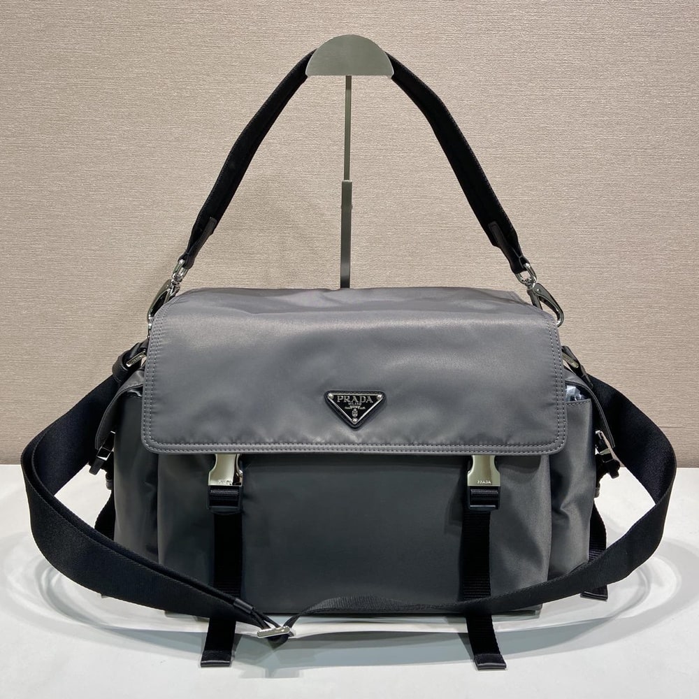 Pra*a Explore Re-Nylon and leather bag(HIGH-END GRADE)