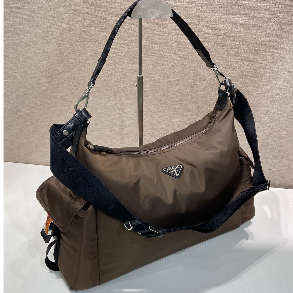 Pra*a Explore Re-Nylon and leather bag(HIGH-END GRADE)