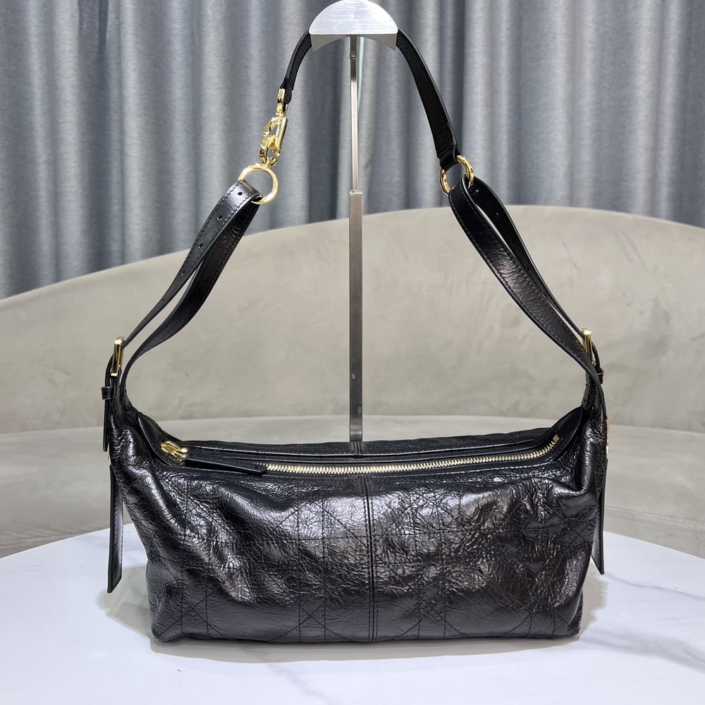 D10r Medium D-Journey Bag in Crinkled Calfskin(HIGH-END GRADE)