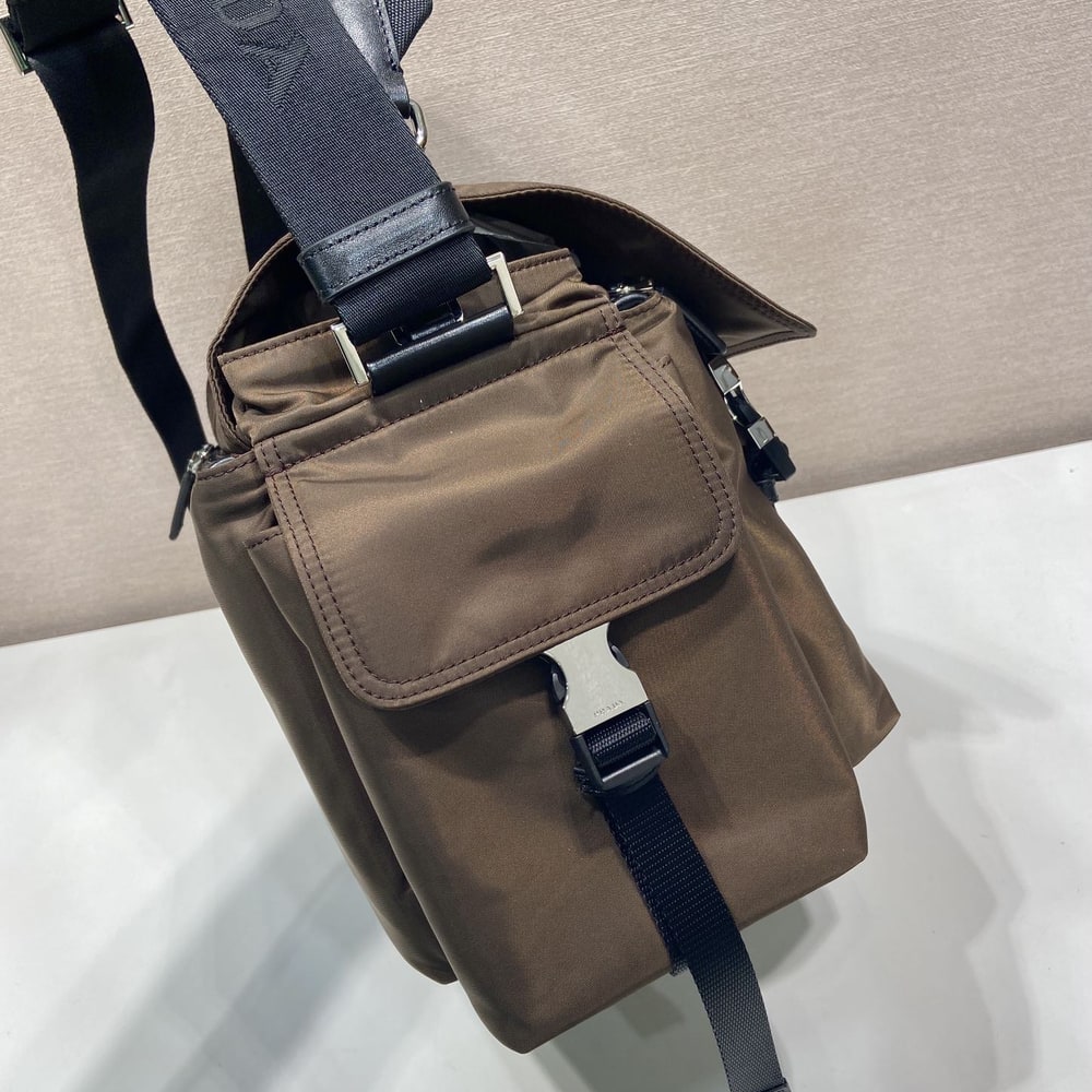 Pra*a Explore Re-Nylon and leather bag(HIGH-END GRADE)