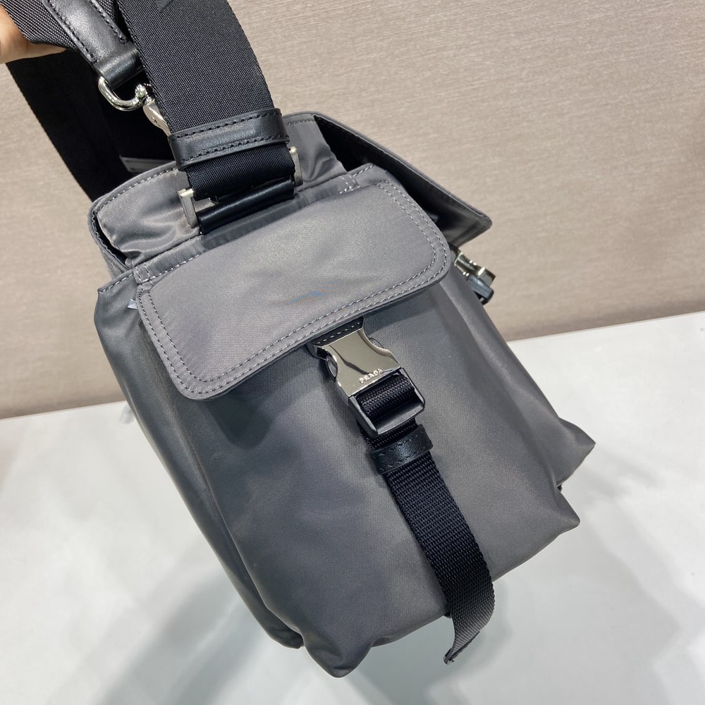 Pra*a Explore Re-Nylon and leather bag(HIGH-END GRADE)