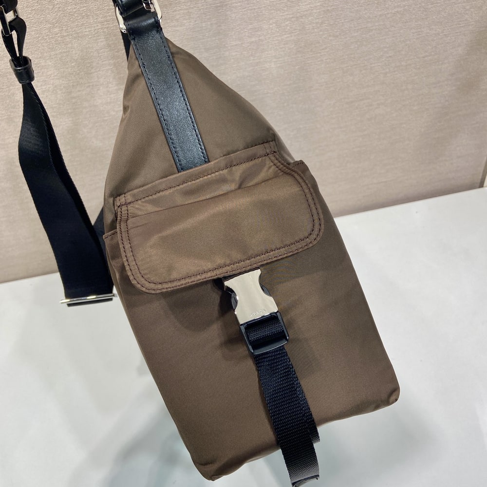 Pra*a Explore Re-Nylon and leather bag(HIGH-END GRADE)