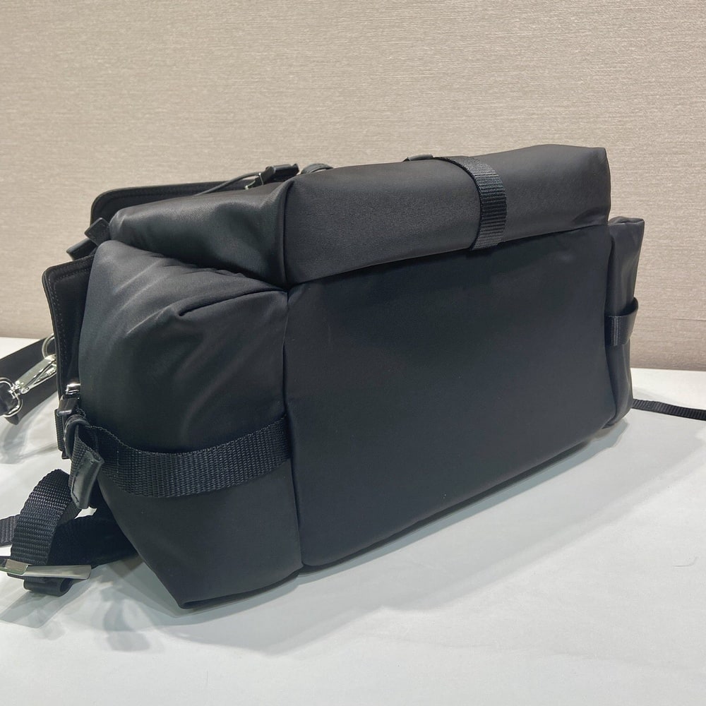 Pra*a Explore Re-Nylon and leather backpack(HIGH-END GRADE)