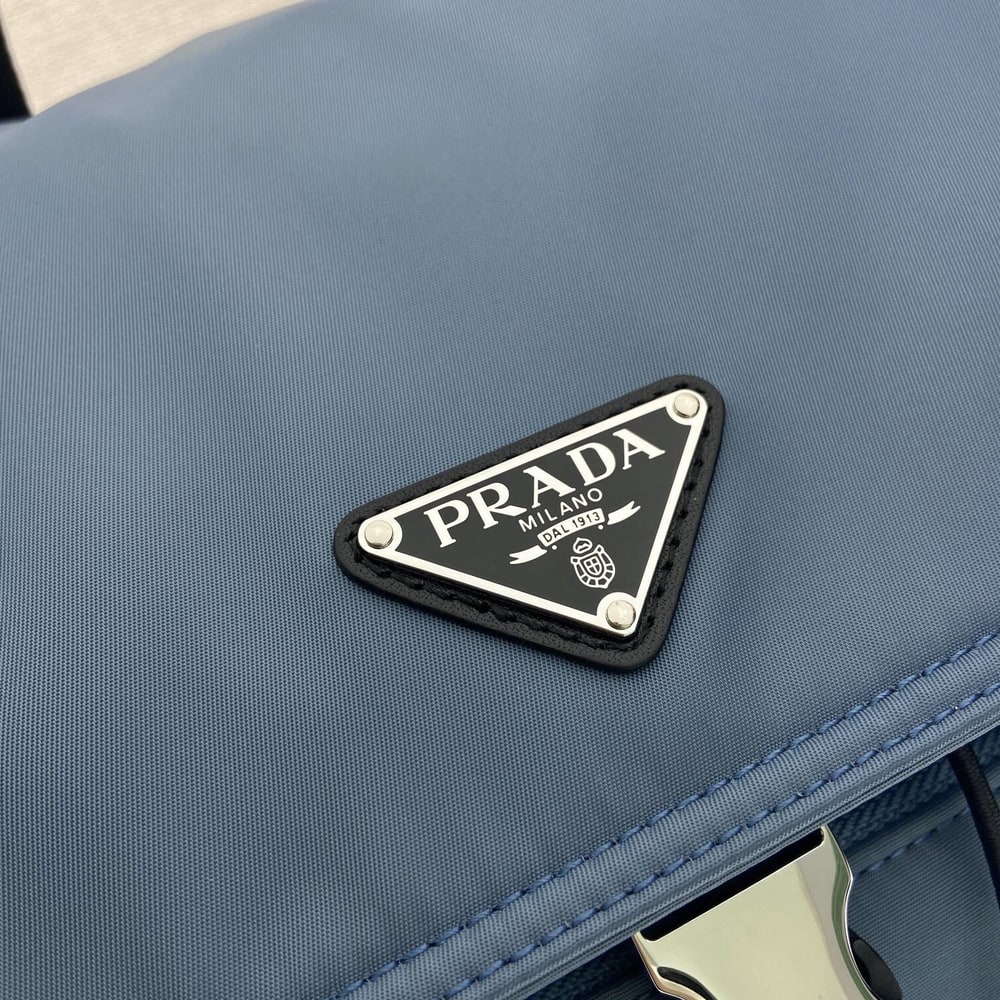 Pra*a Explore Re-Nylon and leather backpack(HIGH-END GRADE)