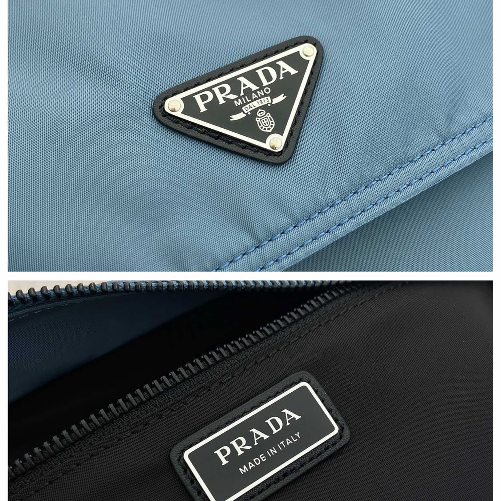 Pra*a Explore Re-Nylon and leather bag(HIGH-END GRADE)