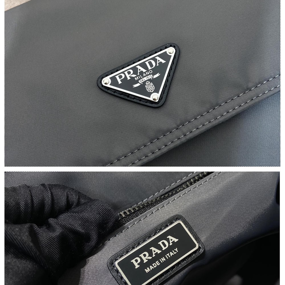 Pra*a Explore Re-Nylon and leather bag(HIGH-END GRADE)