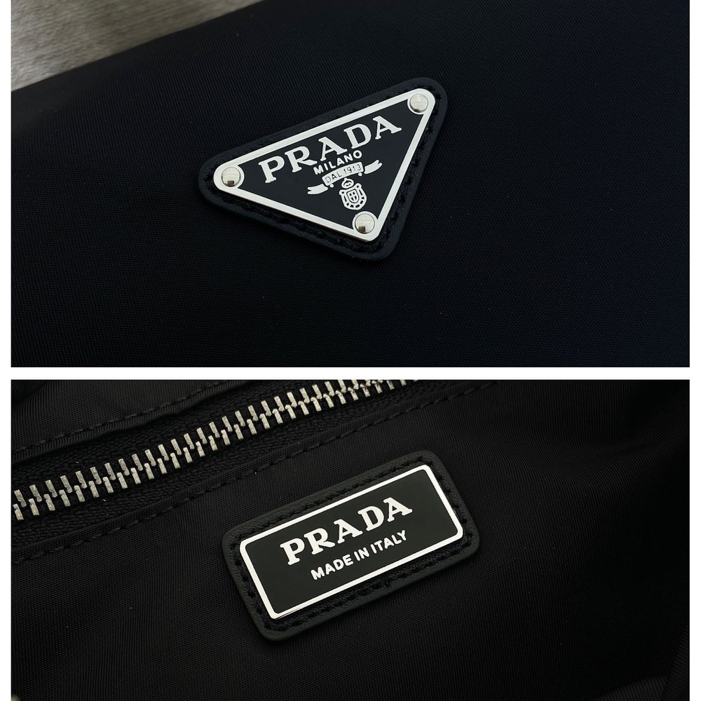 Pra*a Explore Re-Nylon and leather bag(HIGH-END GRADE)