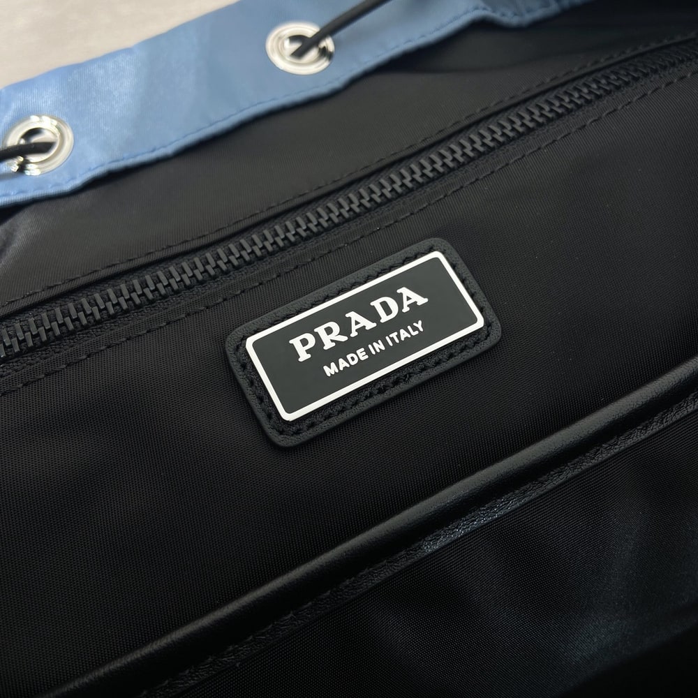 Pra*a Explore Re-Nylon and leather backpack(HIGH-END GRADE)