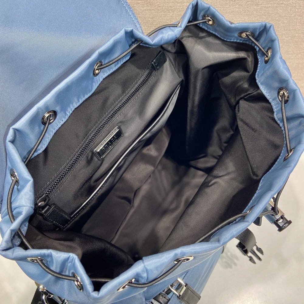 Pra*a Explore Re-Nylon and leather backpack(HIGH-END GRADE)