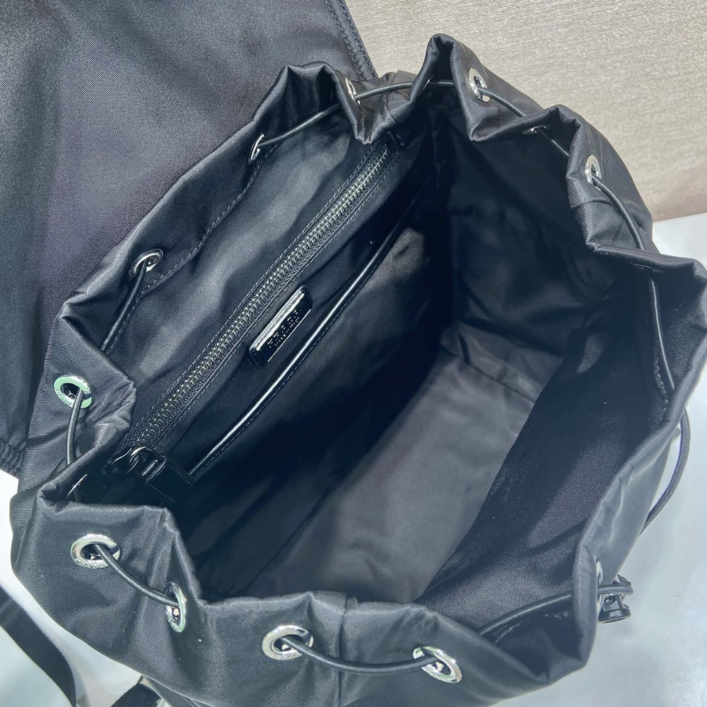 Pra*a Explore Re-Nylon and leather backpack(HIGH-END GRADE)