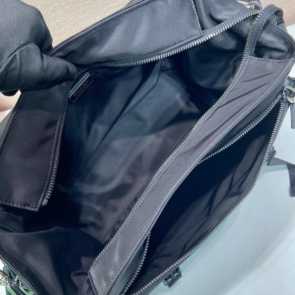 Pra*a Explore Re-Nylon and leather bag(HIGH-END GRADE)