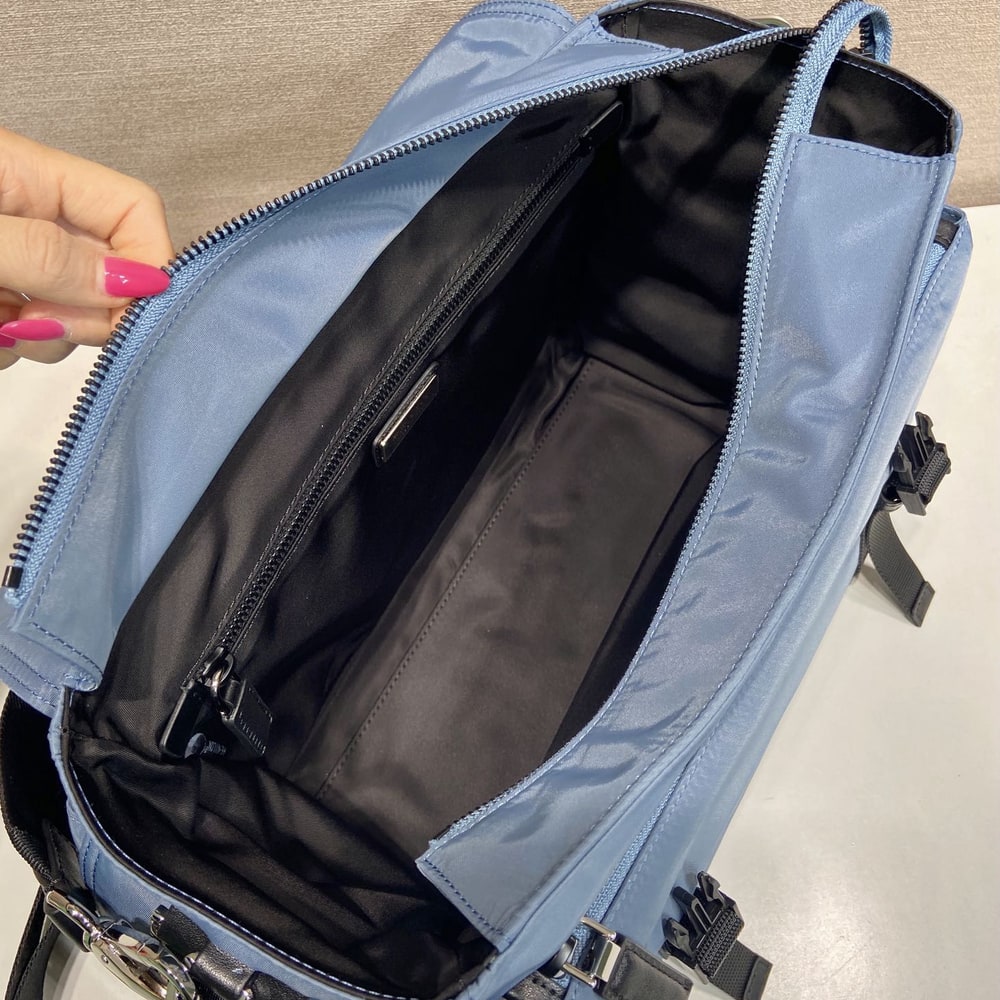 Pra*a Explore Re-Nylon and leather bag(HIGH-END GRADE)